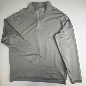 Peter Millar Crown Sport 1/4 Zip Pullover Gale Gray Men's XL